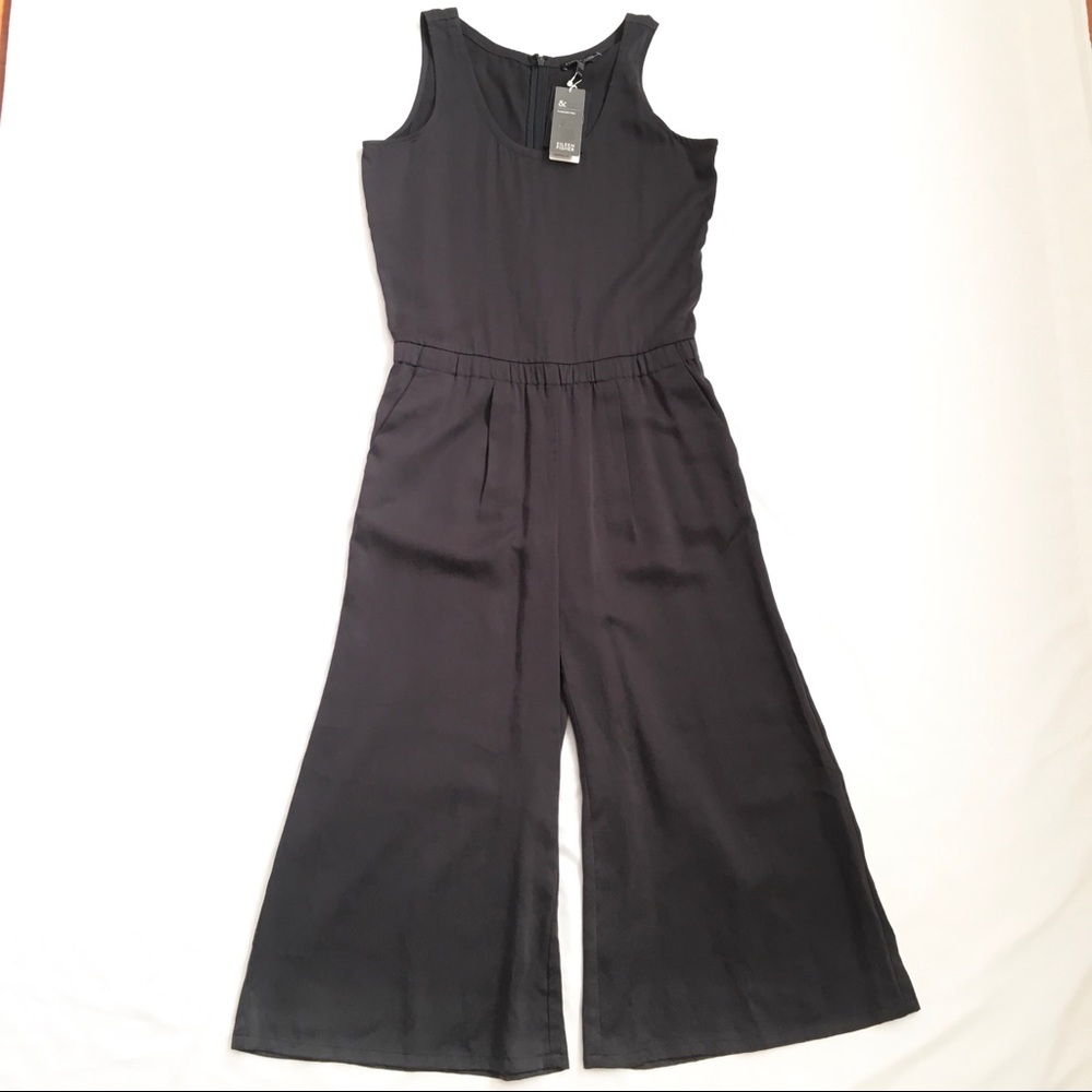 Eileen Fisher Sleeveless Tencel Jumpsuit Size XS Graphite